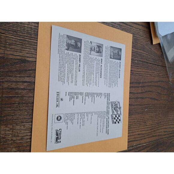 Vintage Miller High Life NASCAR Spec Card Bobby Allison Buick #84 #8 1980s - Picture 3 of 3